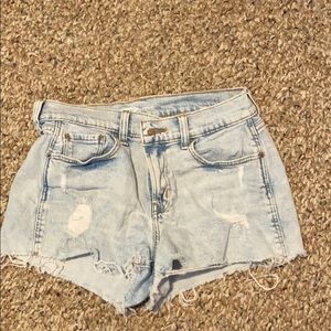 Boyfriend jean shorts